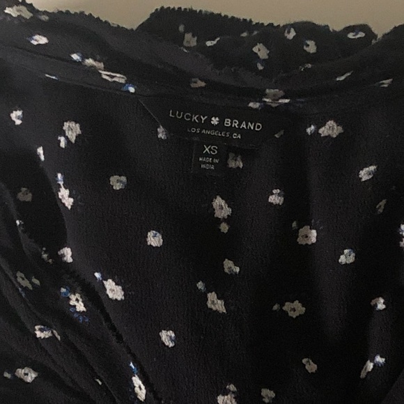 Lucky Brand Deep V Floral Blouse - Picture 2 of 2